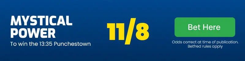 Mystical power to win the 13. 35 punchestown at 11/8
