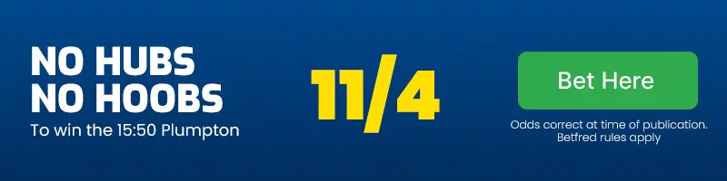 No hubs no hoobs to win the 15. 50 plumpton at 11/4