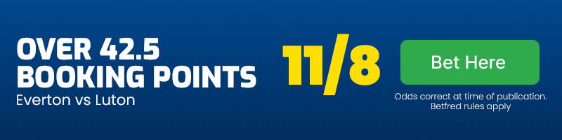 Over 42. 5 booking points at 11-8