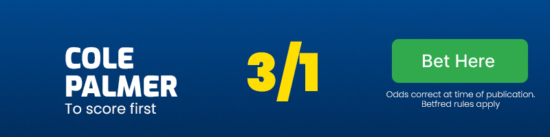 Cole palmer to score first at 3/1