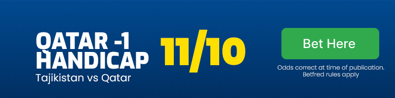Qatar -1 handicap at 11/10