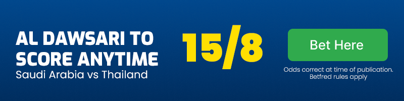 Salem al dawsari to score anytime in saudi arabia vs thailand at 15-8