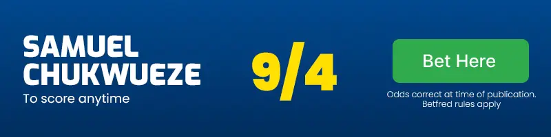 Samuel chukwueze to score anytime