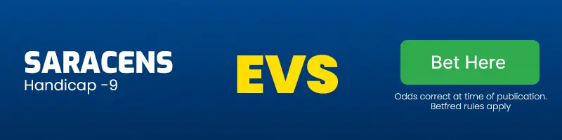 Saracens -9 @ evs vs exeter chiefs