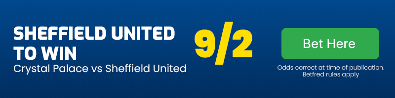 Sheffield united to beat crystal palace at 9-2