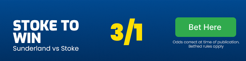 Stoke to win at 3/1