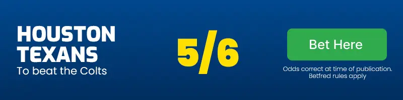 Texans to beat the colts 5-6
