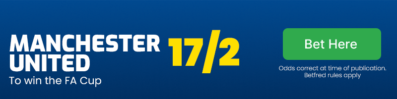 Manchester united to win the fa cup at 17/2