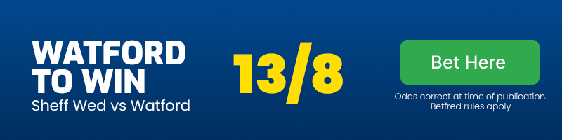 Watford to win at 13/8