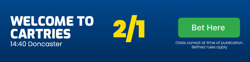 Welcome to cartries in 14. 40 doncaster at 2-1