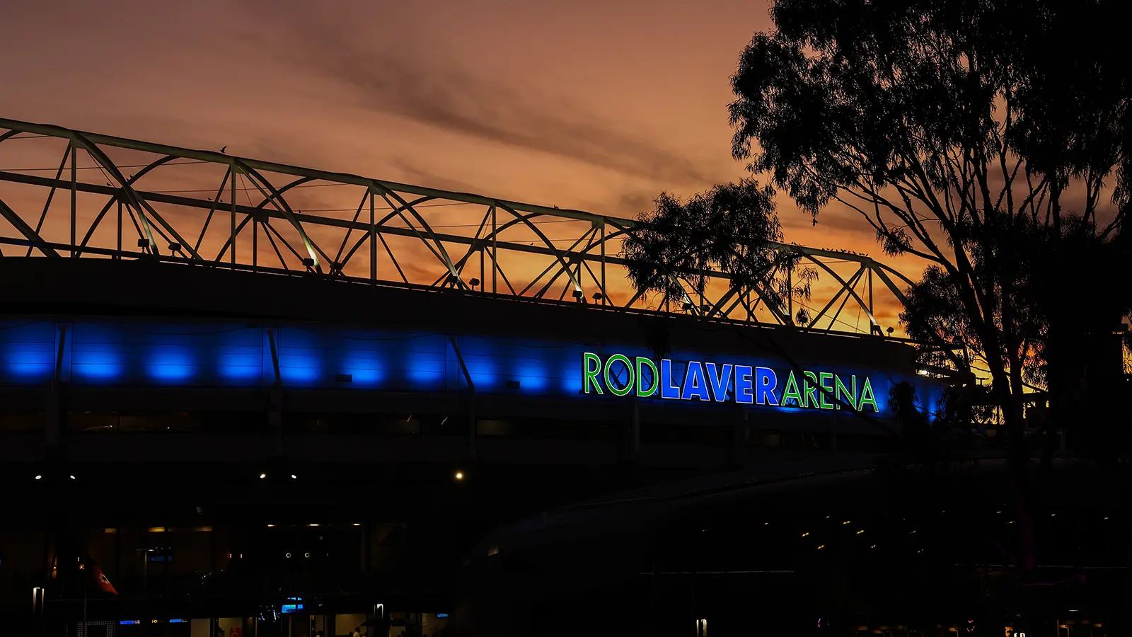Rod laver arena night australian open tennis