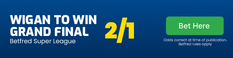 Wigan warriors to win super league at 2/1
