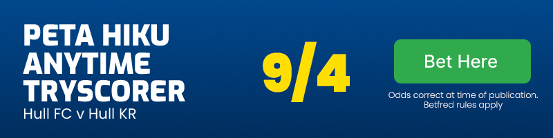 Peta hiku anytime tryscorer hull kr v hull fc @ 9/4