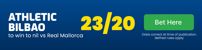 Athletic bilbao to win to nil vs real mallorca