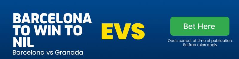 Barcelona to win to nil at evs