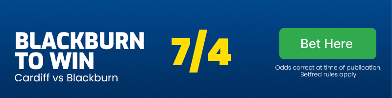 Blackburn to win at 7/4
