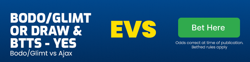 Bodo-glimt or draw and both teams to score - yes vs ajax at evs