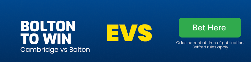 Bolton to win at evs