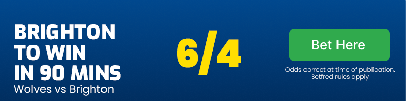 Brighton to win at 6/4