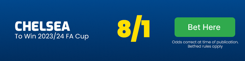 Chelsea to win 2023-24 fa cup at 8-1