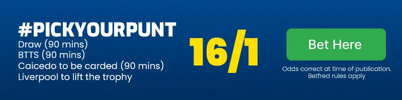 Chelsea v liverpool bet builder at 16-1