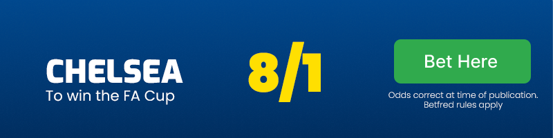 Chelsea to win the fa cup at 8/1