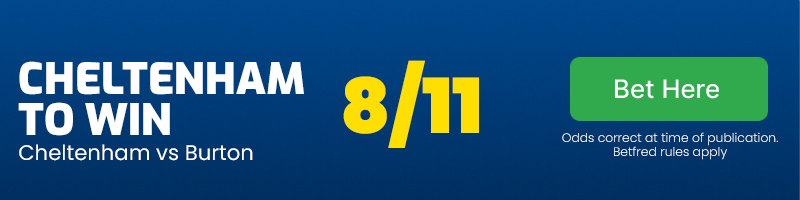 Cheltenham to win at 8/11