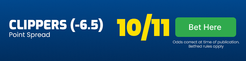 Clippers to cover 6. 5 spread at 10-11