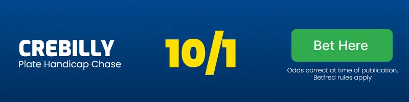 Crebilly at 10/1 to win the plate handicap chase at the 2024 cheltenham festival