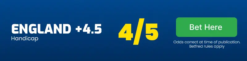 England +4. 5 v scotland at 4-5