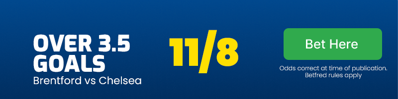 Over 3. 5 goals at 11/8
