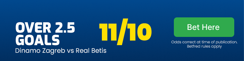 Over 2. 5 goals at 11/10