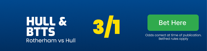 Hull and both teams to score at 3/1