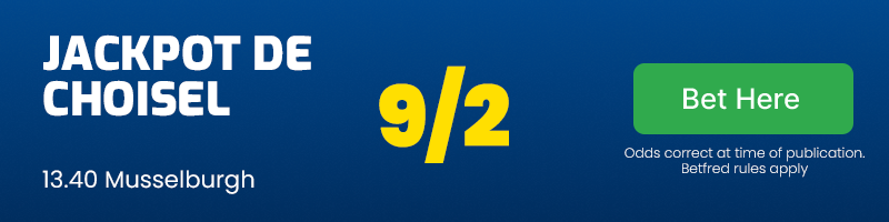 Jackpot de choisel musselburgh 13. 40