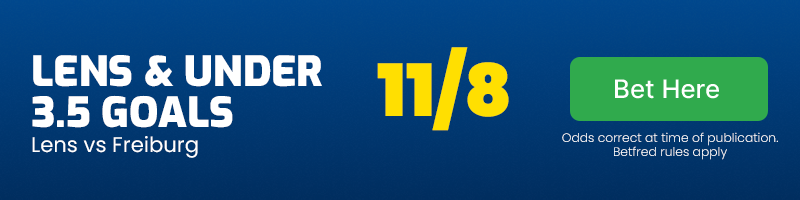 Lens and under 3. 5 goals in lens vs freiburg at 11-8