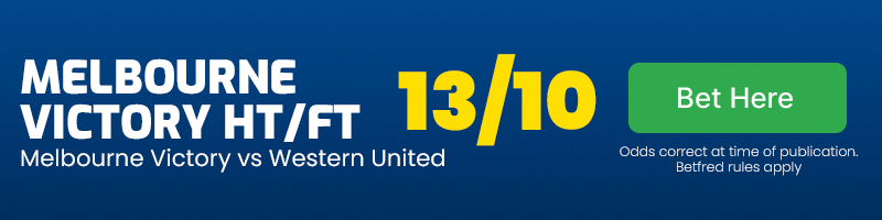 Melbourne victory ht-ft vs western united at 13-10