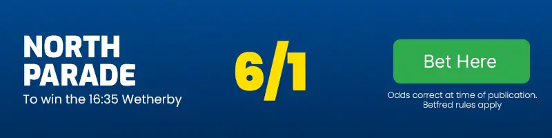 North parade to win the 16. 35 wetherby at 6-1
