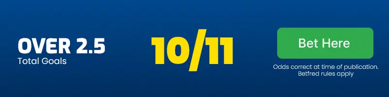 Over 2. 5 goals in preston v ipswich at 10/11