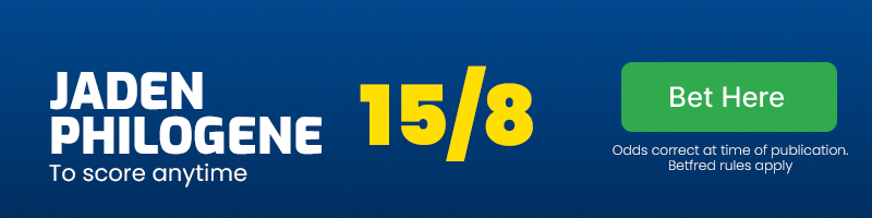 Jaden philogene to score anytime at 15/8