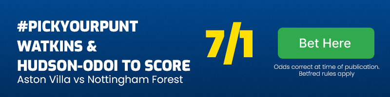 #pickyourpunt in aston villa vs nottingham forest at 7-1
