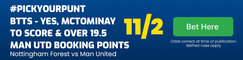 #pickyourpunt in nottingham forest vs man united at 11-2