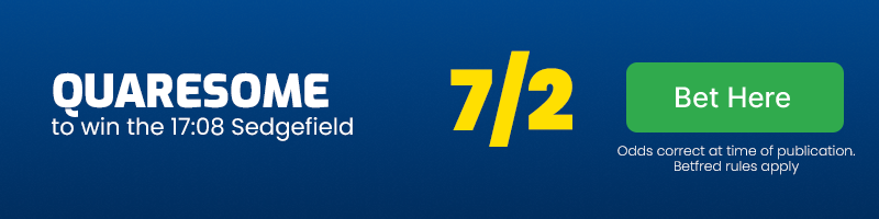 Quarsome to win the 17. 08 sedgefield at 7-2
