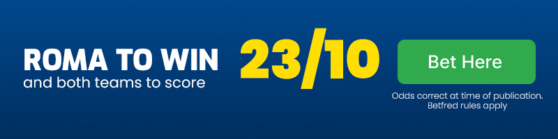 Roma to win and btts at 23-10