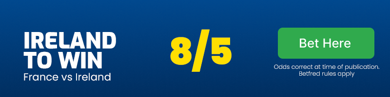 Ireland to win at 8/5