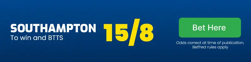 Southampton to win and bbts