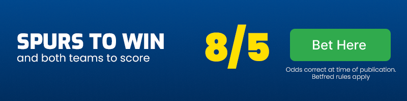 Spurs to win and btts at 8-5