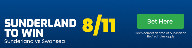 Sunderland to win at 8/11