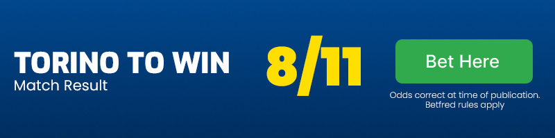 Torino to win at 8-11