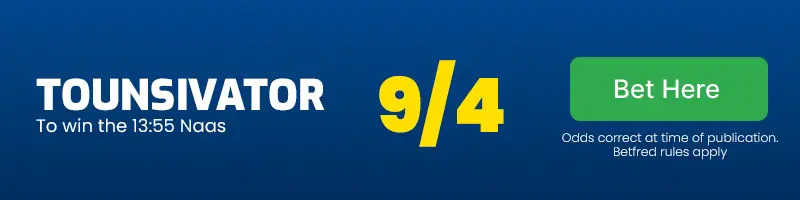 Tounsivator to win the 13. 55 naas at 9-4
