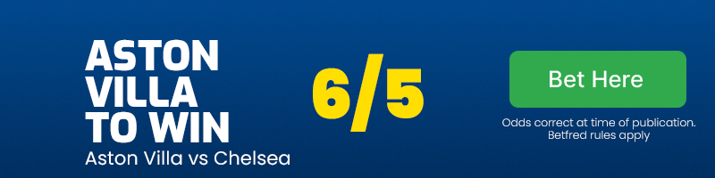 Aston villa to win at 6/5